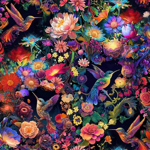 3550-99 Hummingbird, Night Garden by Blank Quilting