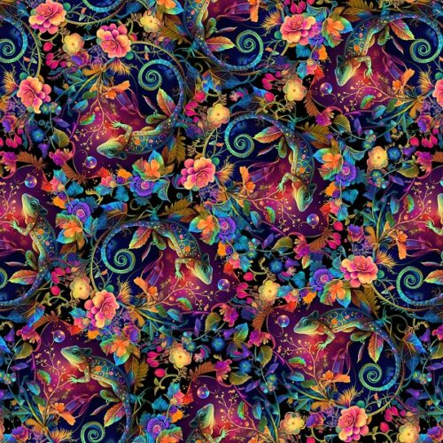 3554-75 Chameleon, Night Garden by Blank Quilting