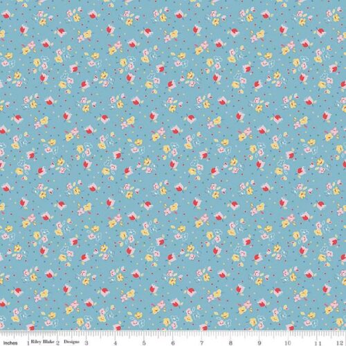 Simple Pleasures Aqua Calico Sweet Rose Riley Blake Designs