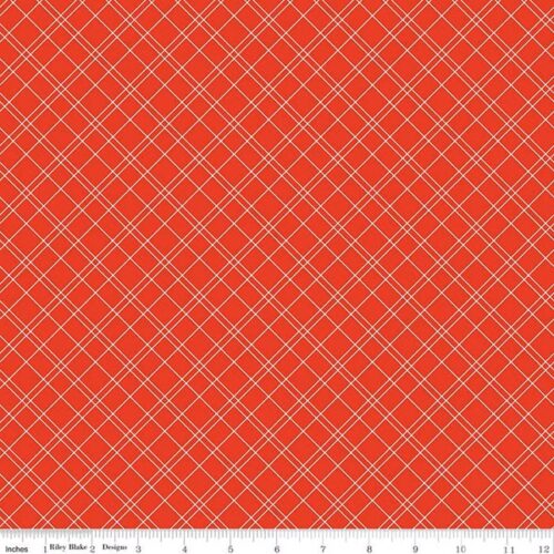 C16657 Strawberry Grid , Simple Pleasures Riley Blake