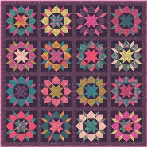 KIT11960 Swoon Sixteen Quilt Kit, Parlor by Crystal Manning