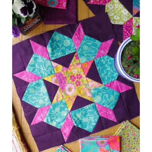 KIT11960 Swoon Sixteen Quilt Kit, Parlor by Crystal Manning Details