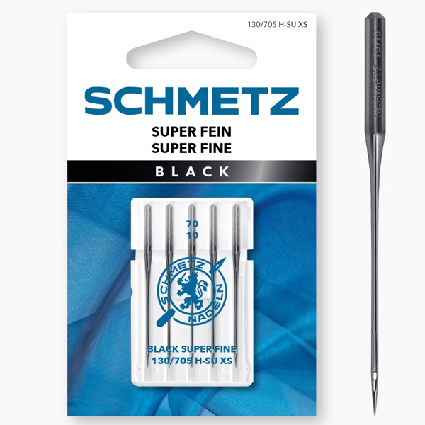 Schmetz Black Super Fine Sewing Machine Needle