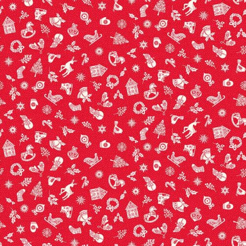 113_R Charms Red, Scandi by Makower