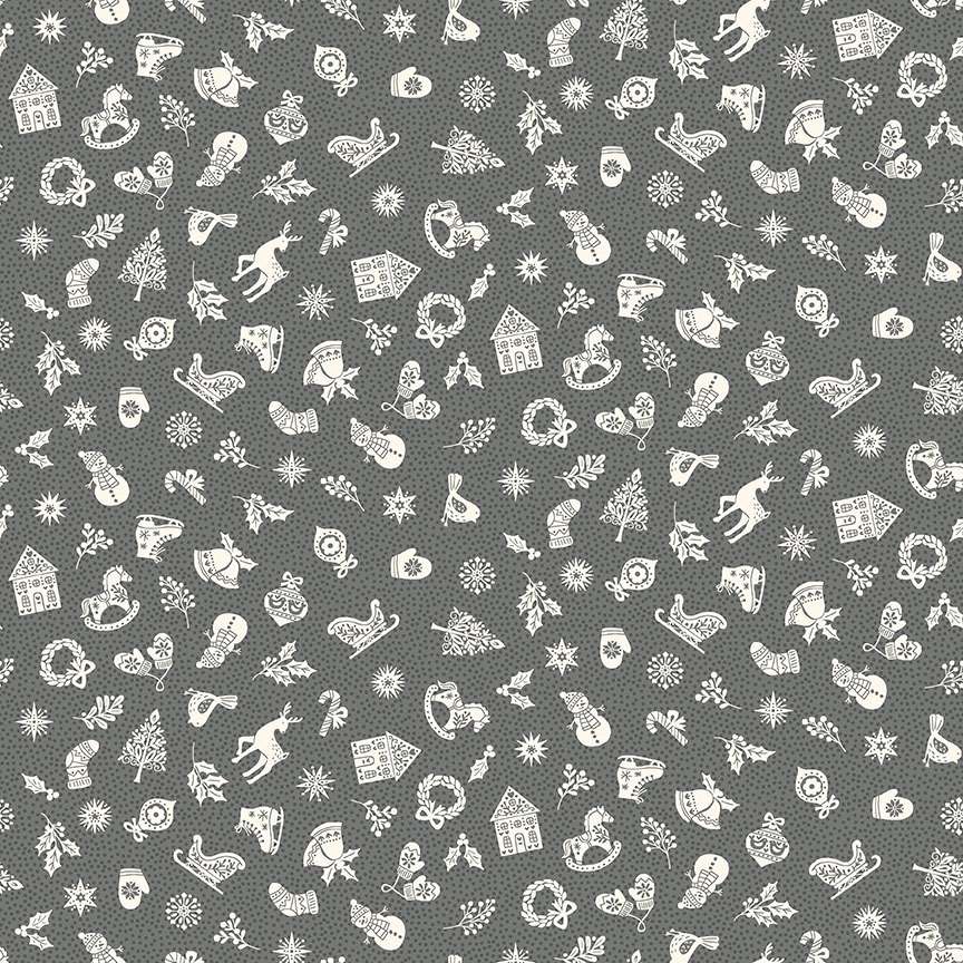 113_S Charms Grey, Scandi by Makower