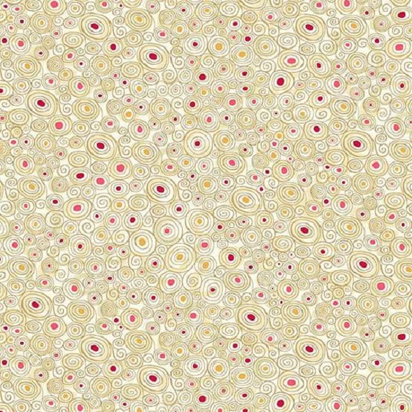 158_Q Scroll Cream, Golden by Makower