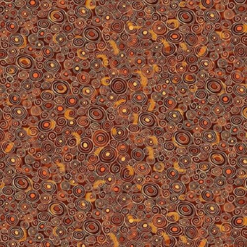 158_V Scroll Brown, Golden by Makower