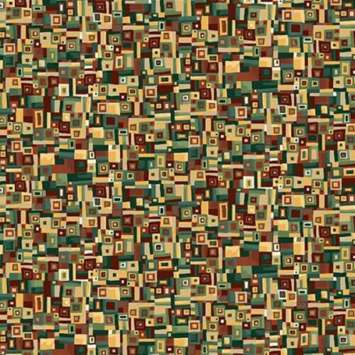 160_G Patchwork Green, Golden by Makower