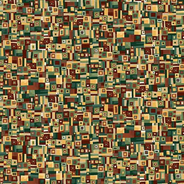 160_G Patchwork Green, Golden by Makower