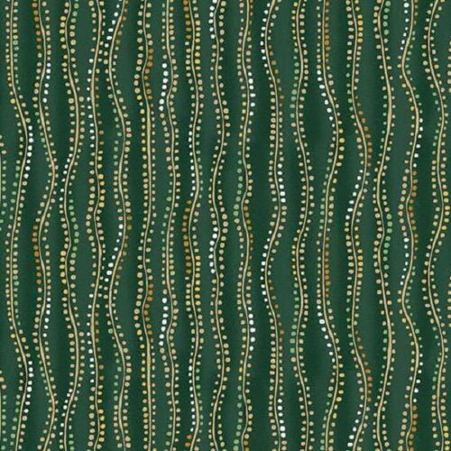 161_G Stripe Green, Golden by Makower
