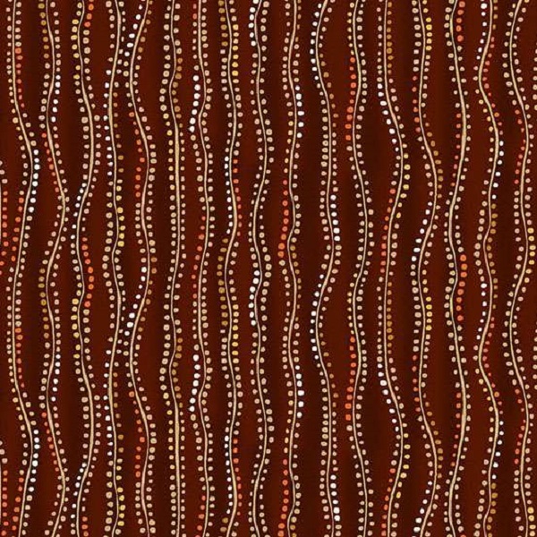 161_V Stripe Brown, Golden by Makower