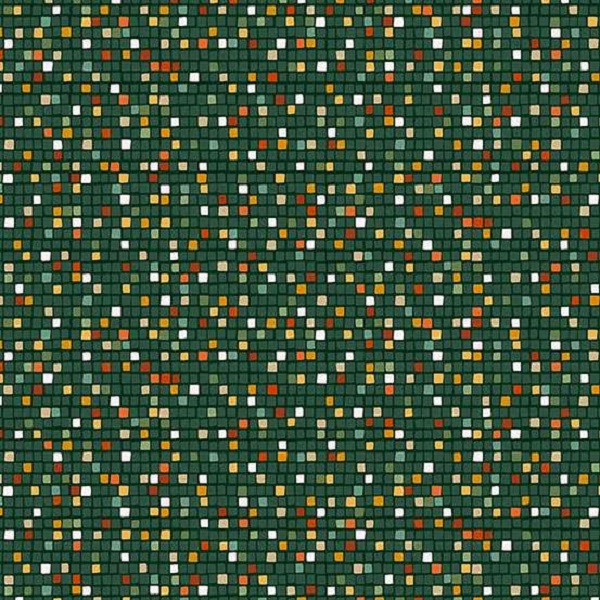 162_G Mosiac Green, Golden by Makower