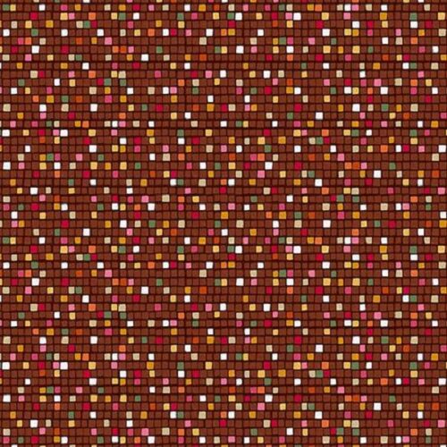 162_V Mosiac Brown, Golden by Makower