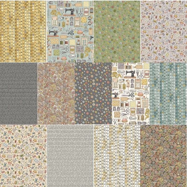 Atelier by Makower Fat Quarter Pack - 13 pieces