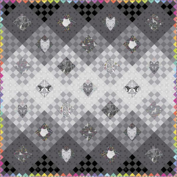 KIT2QTTP.FADE Fade to Gray Quilt Kit, Graywork by Tula Pink KIT2QTTP.FADE Fade to Gray Quilt Kit, Graywork by Tula Pink