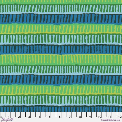 PWBM103.GREEN Zipper Stripe, Kaffe Fassett Collective Autumn 2025