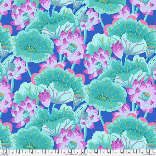 PWGP093.TURQUOISE Lake Blossoms, Kaffe Fassett Collective Autumn 2025