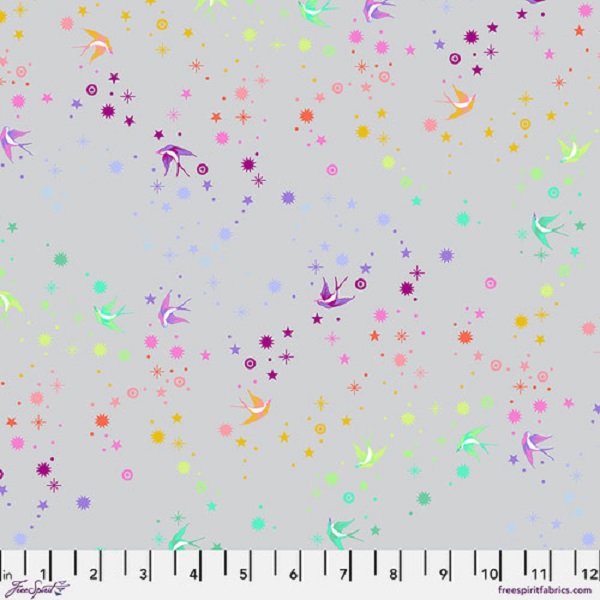 PWTP133.Fog Fairy Dust, Graywork by Tula Pink