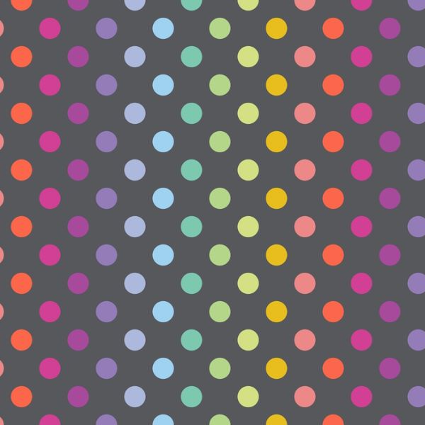 PWTP262.Carbon Disco Poms, Graywork by Tula Pink