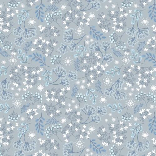 A949A Frosted Foliage on Grey, A Winter's Moon by Lewis & Irene