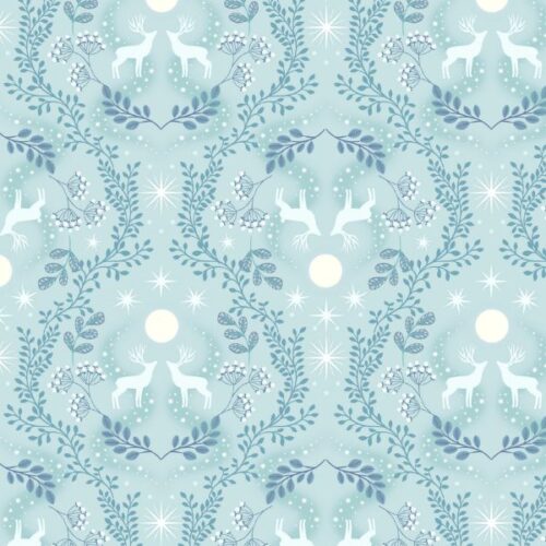 A952A Winters Moon Stag on Ice Blue, A Winter's Moon by Lewis & Irene