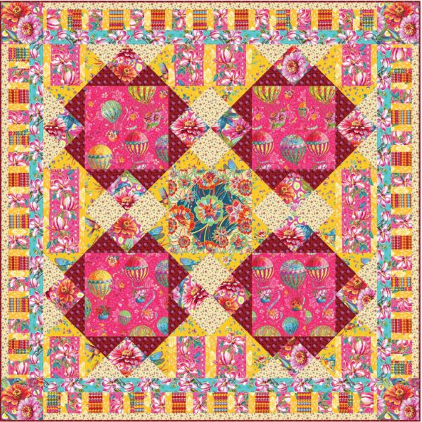 Balloon Quilt Kit, Festival by Odile Bailloeul Balloon Quilt Kit, Festival by Odile Bailloeul