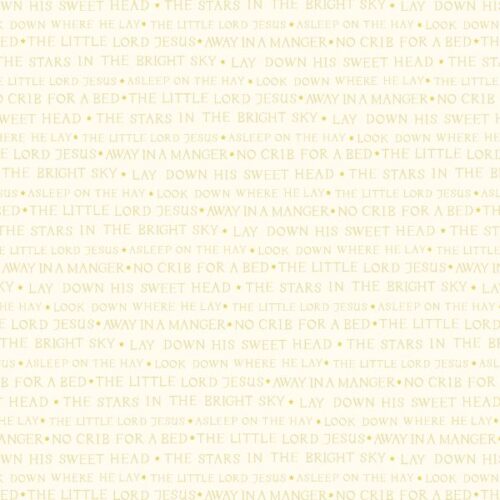 C124A Away in a Manger on Cream with Gold Metallic, Away in a Manger by Lewis & Irene