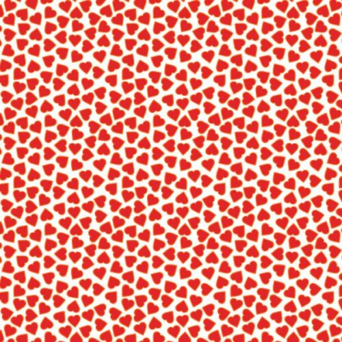CE44 Ditsy Red Hearts on White