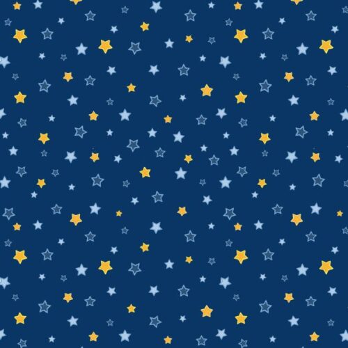 CE52 Blue and Yellow Stars, Tomten's Folklore by Lewis & Irene