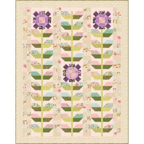 KIT14130 Maisy Daisies Quilt Kit, Floral Fondant by Linn Warme