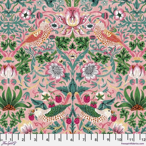 PWWM001.BLUSH Strawberry Thief, Bedford Park by Morris & Co.