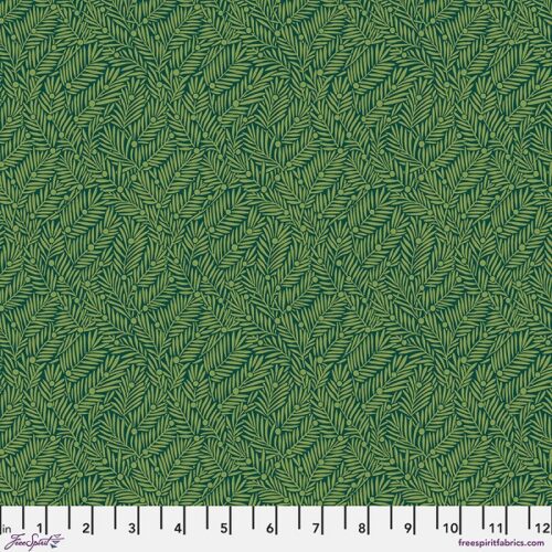 PWWM135.TEAL Yew & Aril, Bedford Park by Morris & Co.