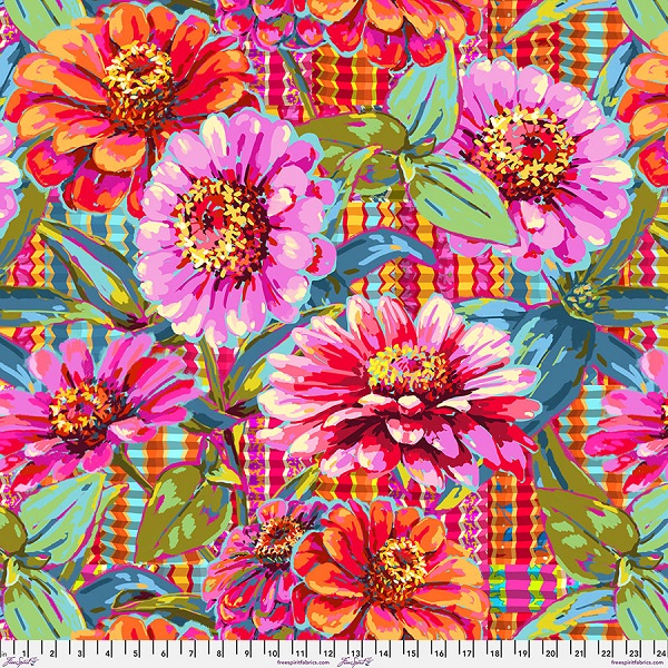 QBOB002.PINK Giant Zinnias, Festival by Odile Bailloeul