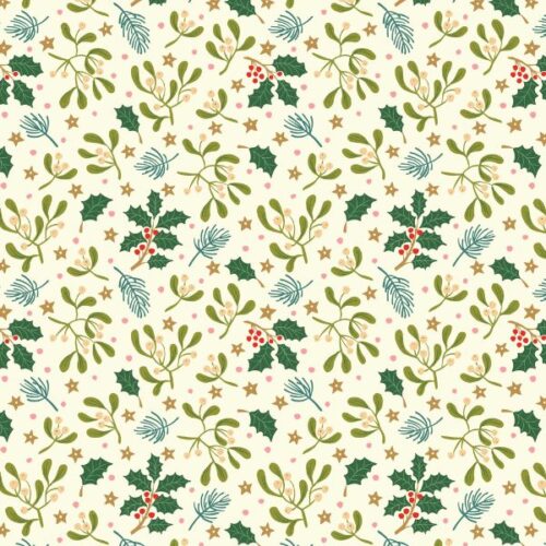 SH31A Mistletoe on Cream, All is Bright by Stuart Hillard