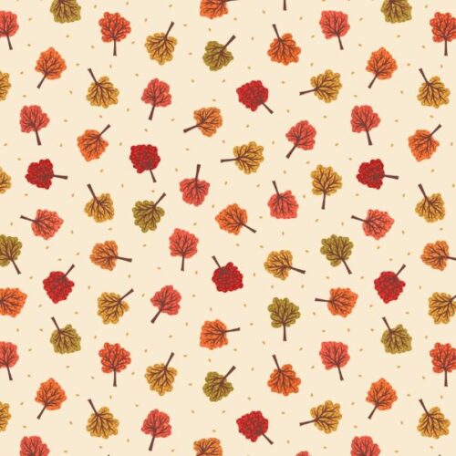 SM101 Autumn Trees on Dark Cream, Small Things... Snuggle Season by Lewis & Irene