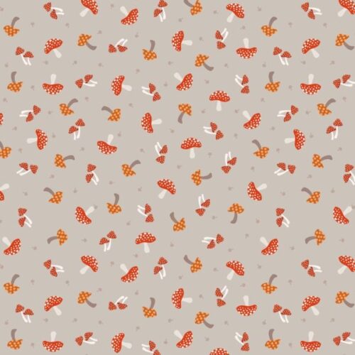 SM103 Toadstools on Grey, Small Things... Snuggle Season by Lewis & Irene