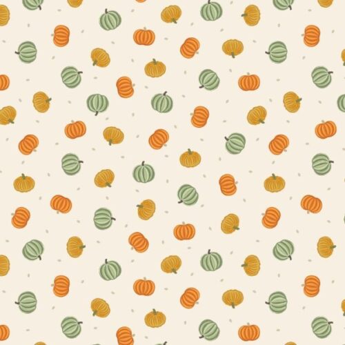 SM106 Pumpkins on Cream, Small Things... Snuggle Season by Lewis & Irene