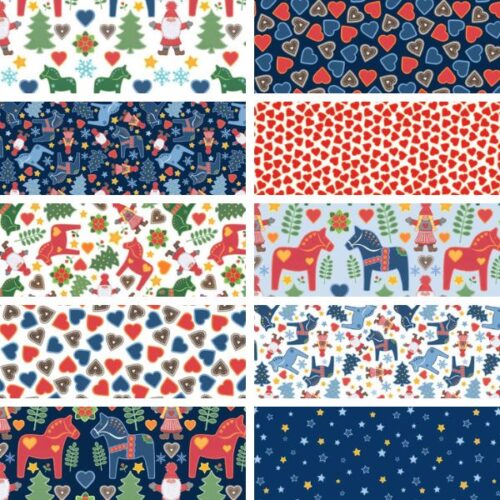 Tomtem Folklore Christmas Fat Quarter Pack by Lewis and Irene