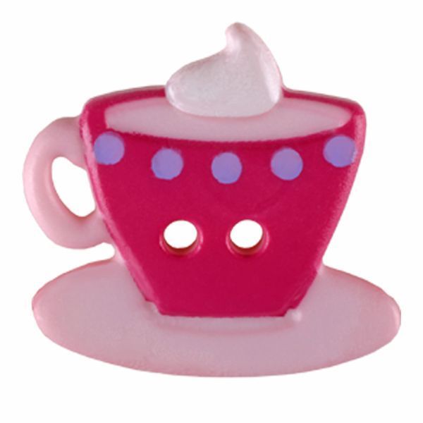 20mm Pink Mug Button 2-Hole (311079)