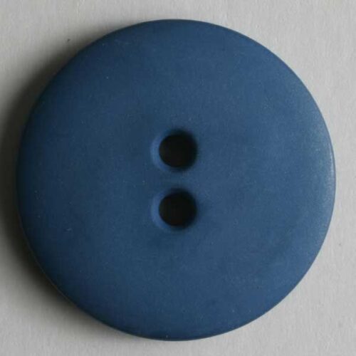 23mm Blue Button Round 2-Hole Matte (221350)