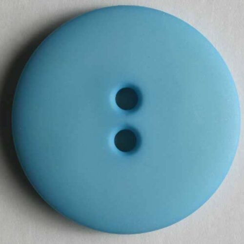 23mm Light Blue Button Round 2-Hole Matte (221164)
