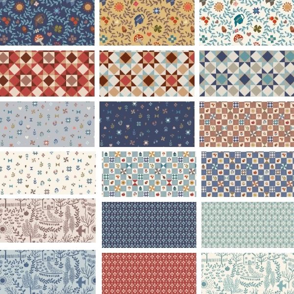 Cosy Home Fat Quarter Pack by Lewis & Irene