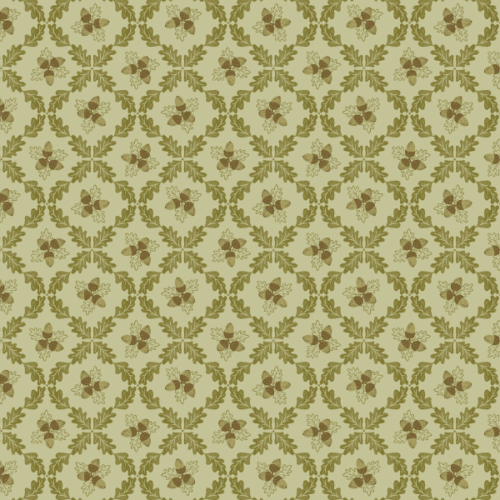 A934B.Acorn Trellis on Apple Green, Old Quercus by Lewis & Irene