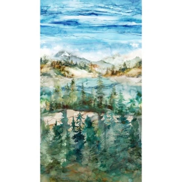 DP28453-64 Teal Panel, The Great Outdoors by Deborah Edwards and Melanie Samra