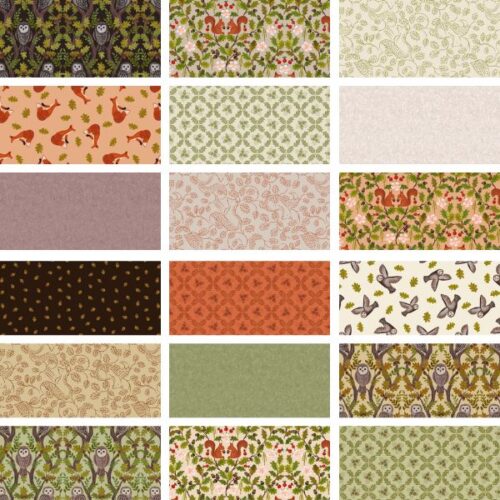 Old Quercus Fat Quarter Pack by Lewis & Irene