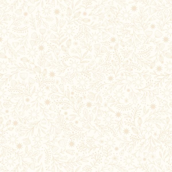 TT28B Cream on Cream Star Floral, Tiny Tonals by Lewis & Irene