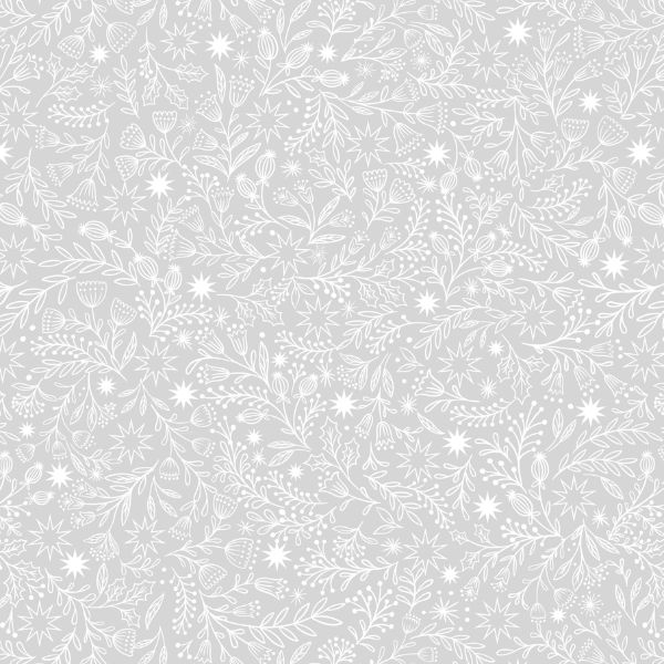 TT28C Grey on Grey Star Floral, Tiny Tonals by Lewis & Irene