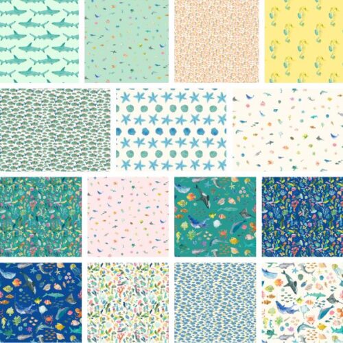 Under the Sea Fat Quarter Pack by Lewis & Irene