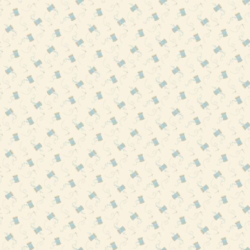 A-1605-L Needle and Thread Cotton, Sewing Bird by Edyta Sitar