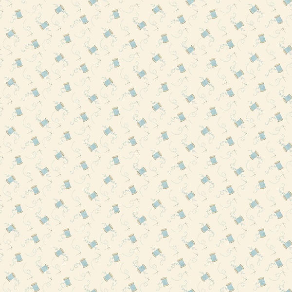 A-1605-L Needle and Thread Cotton, Sewing Bird by Edyta Sitar